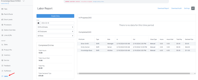 Labor Dashboard
