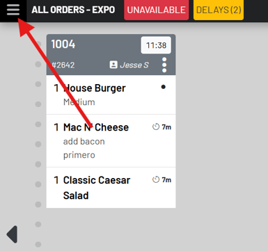 settings button kds