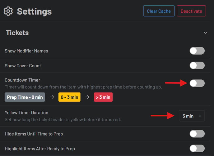 timer duration