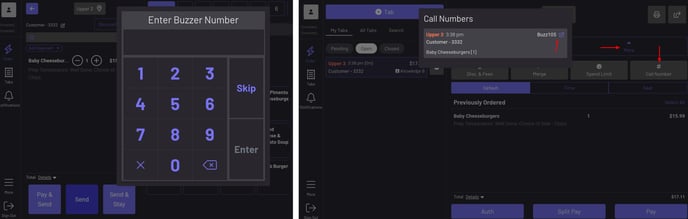 Call Number Modal on Tab Side by Side